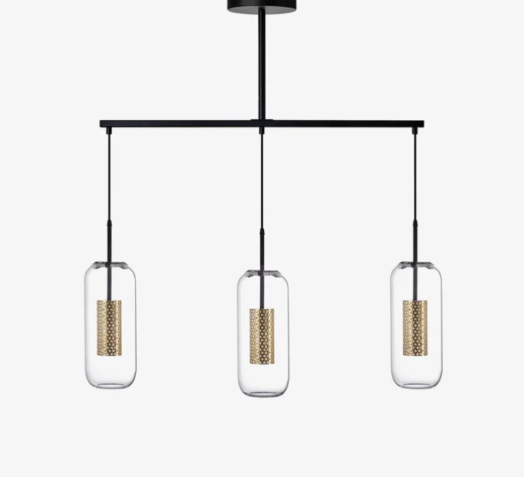 Lustre, Vadim Trio, noir, laiton, L104cm, H137cm - Sarah Lavoine
