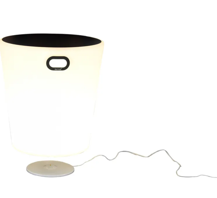 Objet lumineux, INOUI TABOURET LUMINEUX, BLUETOOTH, carbone, 0LED, 3000-6000K, 250lm, L42cm, H44.9cm - FERMOB