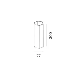 PACK DUO Applique murale, HEXO mini 2.0, bronze, Ø7,7cm, H20cm - Wever&Ducré