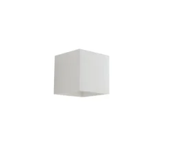 PACK DUO, Applique, Vertbois, plâtre, prêt à peindre, Charlotte, Square Simple, blanc, L11,5cm, H11,5cm - Nedgis
