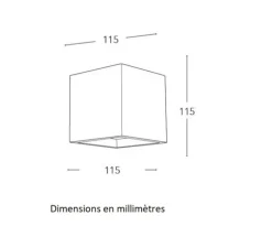 PACK DUO, Applique, Vertbois, plâtre, prêt à peindre, Charlotte, Square Simple, blanc, L11,5cm, H11,5cm - Nedgis