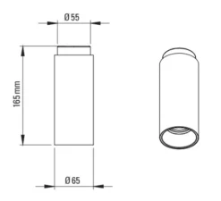 PACK DUO NOIR ET BLANC, Plafonnier, Tobo C65, Ø6,5cm, H16,5cm - DCW éditions Paris