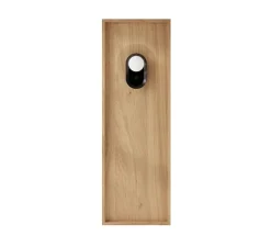 Panneau simple, Wallwood, droit + applique Maya, pour tête de lit, chêne et laiton, 2700K, 580 lm, L40cm, H120cm - Studio Gazelles Editions