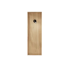Panneau simple, Wallwood, droit, chêne + applique Ascoli, noir, pour tête de lit, L40cm, H120cm - Studio Gazelles Editions