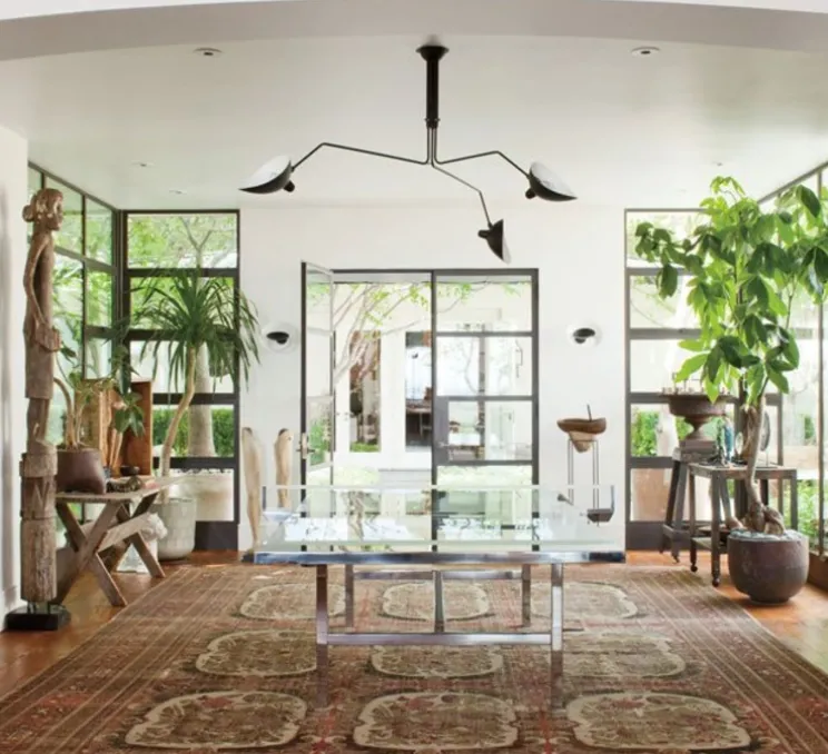 Plafonnier, 3 bras pivotants, noir, Ø135cm - Serge Mouille