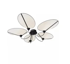 Plafonnier, 5 Grand Shield, blanc & noir, L180cm, H30cm - DesignHeure