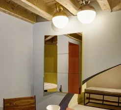 Plafonnier, 01, laiton, Ø25cm, H37,5cm - Magic Circus Editions