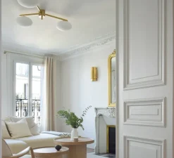 Plafonnier, 6 Lune, Réédition, laiton, LED, dim, 2700K, 806 lm, Ø112cm, H24cm - Arredoluce