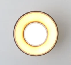 Plafonnier / Spot, en saillie, noir et or, Ø9cm, H11cm - Zangra