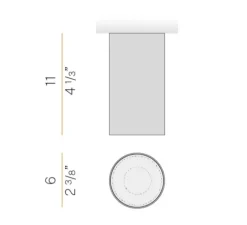 Plafonnier, 432 Ways sans collerette, noir, IP40, LED, dim, 2700K, 753 lm, Ø6cm, H11cm - Panzeri