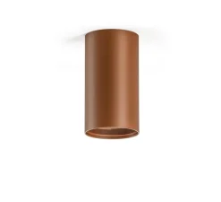 Plafonnier, 432 Ways, terracotta, collerette blanche, IP40, LED, dim, 2700K, 753 lm, Ø6cm, H11cm - Panzeri