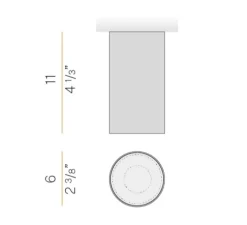Plafonnier, 432 Ways, terracotta, collerette blanche, IP40, LED, dim, 2700K, 753 lm, Ø6cm, H11cm - Panzeri