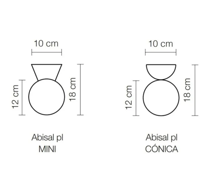 Plafonnier, Abisal PL Mini, albâtre, vert, Ø12cm, H18cm - Luxcambra