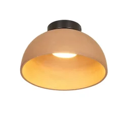 Plafonnier, Absis PL, large, noir, terracotta, LED, 2700K, 420 lm, Ø24cm, H15cm - Luxcambra