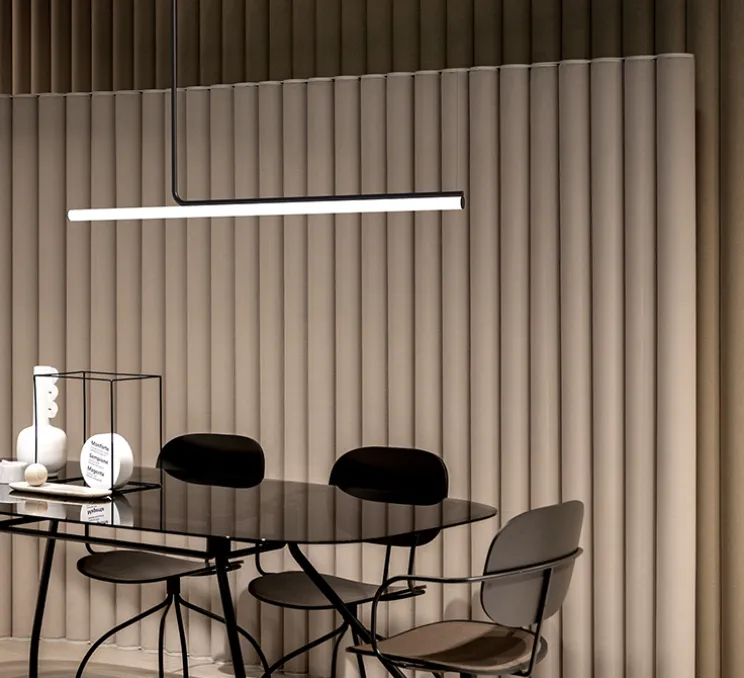 Plafonnier, Ambrosia 120, +60cm, noir, LED, 2700K, 1500lm, L120cm, H86,6cm - Marset