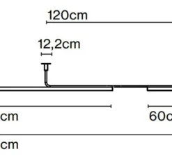 Plafonnier, Ambrosia 210, noir, LED, dim, 3000K, 3384 lm, L210cm, H26,6cm - Marset