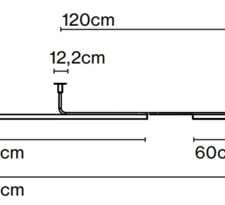 Plafonnier, Ambrosia 210, noir, LED, dim, 3000K, 3384 lm, L210cm, H26,6cm - Marset