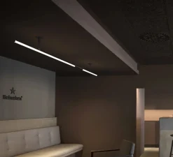 Plafonnier, Ambrosia 210, noir, LED, dim, 2700K, 3042 lm, L210cm, H26,6cm - Marset