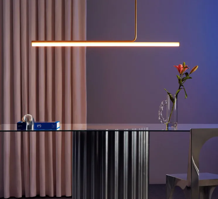 Plafonnier, Ambrosia 120, or mat, LED, 3000K, 2256 lm, L120cm, H26,6cm - Marset