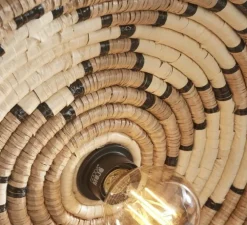 Plafonnier, Andros, naturel, blanc, Ø45cm, H8cm - Good&Mojo