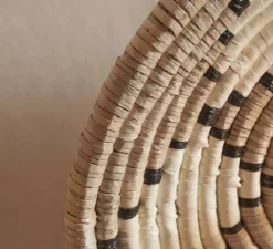 Plafonnier, Andros, naturel, blanc, Ø45cm, H8cm - Good&Mojo