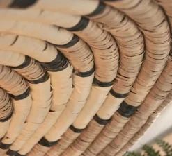 Plafonnier, Andros, naturel, blanc, Ø45cm, H8cm - Good&Mojo