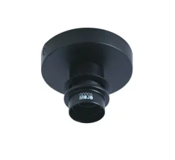 Plafonnier, Andros, noir, naturel, blanc, Ø45cm, H8cm - Good&Mojo