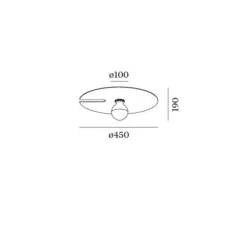 Plafonnier, applique murale, Mirro, 2.0, chrome, Ø45cm, H19cm - Wever&Ducré