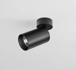 Plafonnier, applique, Tab, noir satiné, Ø6cm, H13,4cm - Onok