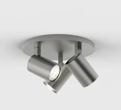 Plafonnier, Ascoli Triple Round, nickel mat, Ø22cm, H13cm - Astro