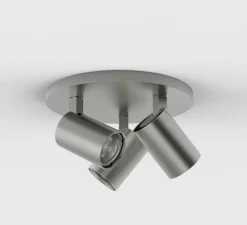 Plafonnier, Ascoli Triple Round, nickel mat, Ø22cm, H13cm - Astro