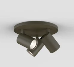 Plafonnier, Ascoli Triple Round, bronze brossé, Ø22cm, H13cm - Astro