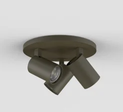 Plafonnier, Ascoli Triple Round, bronze brossé, Ø22cm, H13cm - Astro
