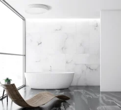 Plafonnier, Asli, blanc mat, IP44, LED, dim, CCT 3000-3750-4500K, 1285 lm, Ø33,4cm, H6,4cm - MDC