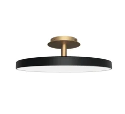 Plafonnier, Asteria UP, large, noir, LED, 3000K, 2300 lm, Ø60cm, H21cm - Umage