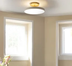 Plafonnier, Asteria UP, medium, blanc perle, LED, dim, 3000K, 1100 lm, Ø43cm, H16,9cm - Umage