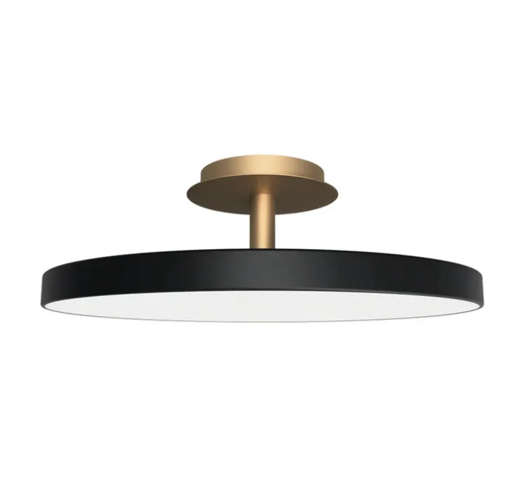 Plafonnier, Asteria UP PLUS, large, noir, LED, dim, 2400-3000K, 2200 lm, Ø60cm, H21cm - Umage