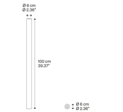 Plafonnier, A-Tube large, bronze, Ø6cm, H100cm - Lodes