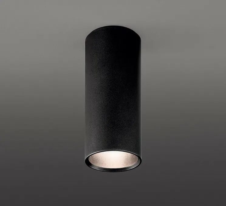 Plafonnier, A-Tube mini, noir mat, Ø6cm, H14cm - Lodes