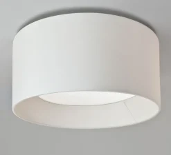 Plafonnier, avec abat-jour Bevel Round 600 et structure 4-Way plate, blanc, Ø60cm, H27cm - Astro