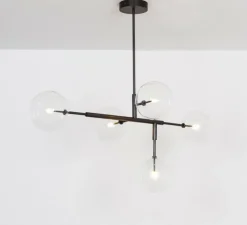 Plafonnier, Axis, noir, Ø31,4cm, H155cm - Schwung