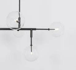 Plafonnier, Axis, noir, Ø31,4cm, H155cm - Schwung