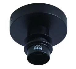 Plafonnier, Bali L, noir et naturel, Ø87cm, H20cm - Good&Mojo