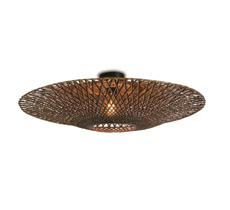 Plafonnier, Bali M, naturel, Ø60cm, H15cm - Good&Mojo