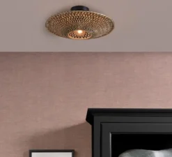 Plafonnier, Bali S, naturel, Ø44cm, H12cm - Good&Mojo