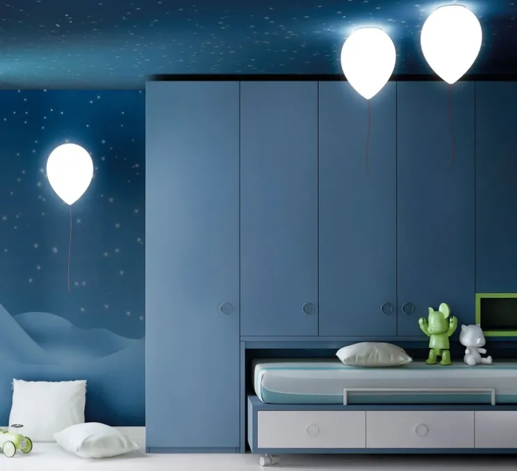 Plafonnier, Balloon, T-3052, blanc, Ø26cm, H83,5cm - Estiluz