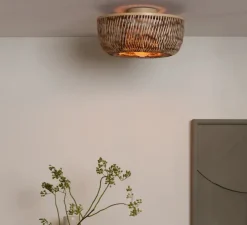 Plafonnier, Barbados, naturel et marron, Ø35cm, H17cm - Good&Mojo