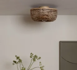 Plafonnier, Barbados, naturel et marron, Ø35cm, H17cm - Good&Mojo