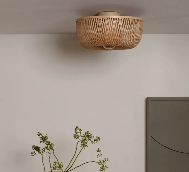 Plafonnier, Barbados, naturel, Ø35cm, H17cm - Good&Mojo