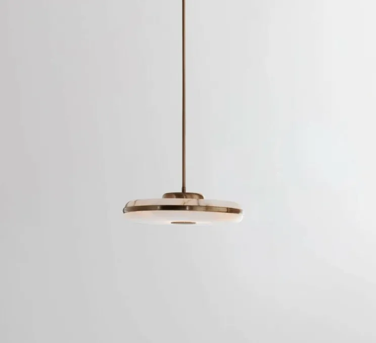Plafonnier, Beran Large , laiton antique, LED, dim, 2700K, 700 lm, Ø36cm, H6cm - Bert Frank